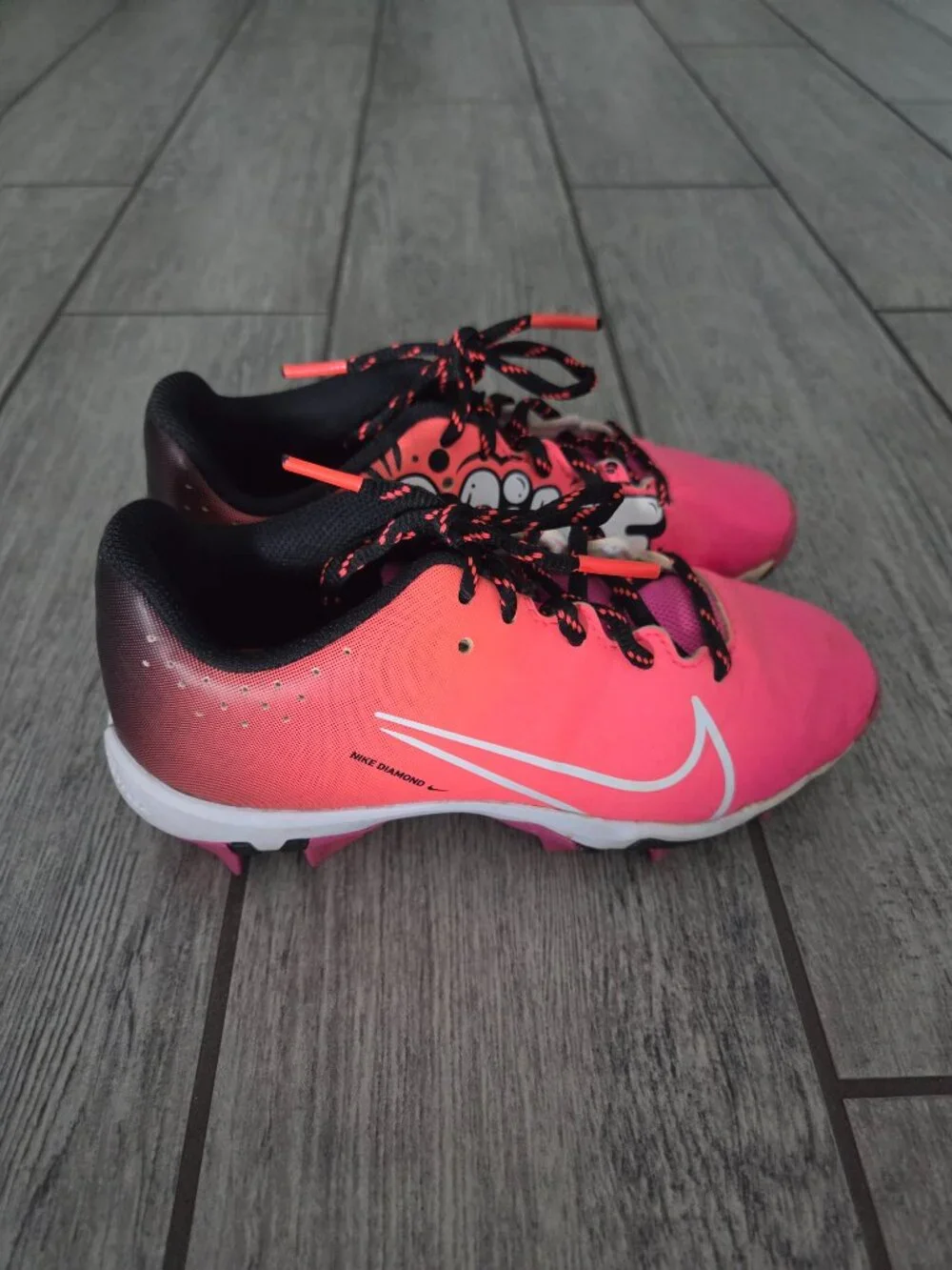 Nike Hyperdiamond 4 Keystone Pink Softball Cleats Youth Size 2Y